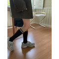 學院風條紋小腿襪_7