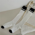 學院風條紋小腿襪_10