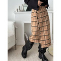 韓國羊絨格紋裙_1