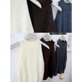 氣質掛脖麻花針織背心_10
