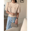 韓國公主蓬袖麻花上衣_2