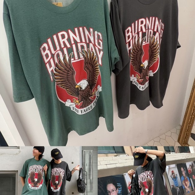 韓國美式老鷹棉TEE