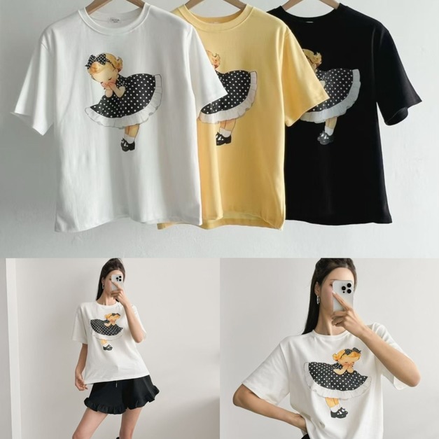 韓國害羞小公主棉TEE