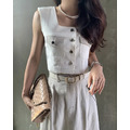 氣質馬甲背心+高腰A字裙_1