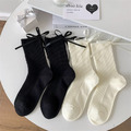簡約後蝴蝶結中筒襪~組合價賣場任選3雙200