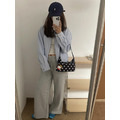 韓系INS波點腋下包房水尼龍手提包_4