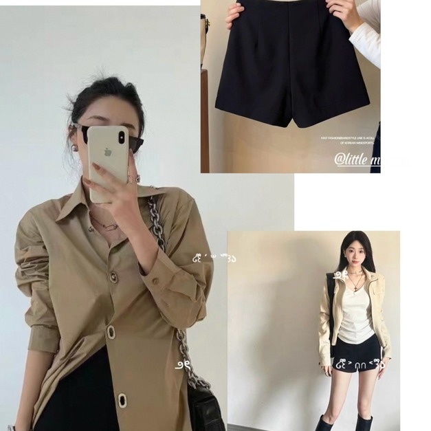 黑色西裝短褲~辣妹女團高腰熱褲