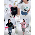 韓國美式狗狗印花短TEE