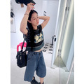 韓國配色條紋字母背心_5