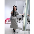 韓國字母休閒長洋裝_3