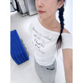慵懶斜肩顯瘦棉TEE_1