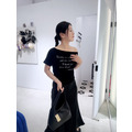 慵懶斜肩顯瘦棉TEE_7
