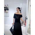慵懶斜肩顯瘦棉TEE_8