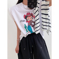 韓國袖口拼接蕾絲貝蒂洗水棉料Tee_4
