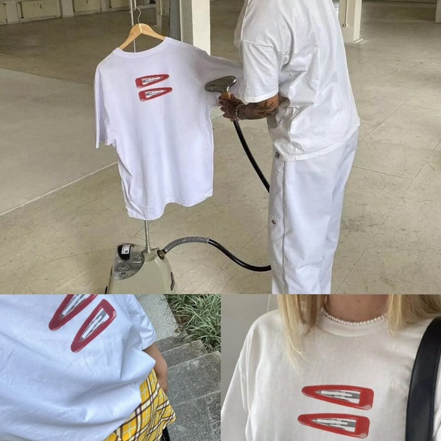 韓國復古趣味髮飾棉TEE