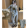 好好睡覺～米奇刺繡慵懶卡通居家服睡衣