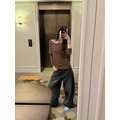 高級感可斜肩彈性蕾絲上衣_7