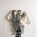 混羊毛格子洋裝_5