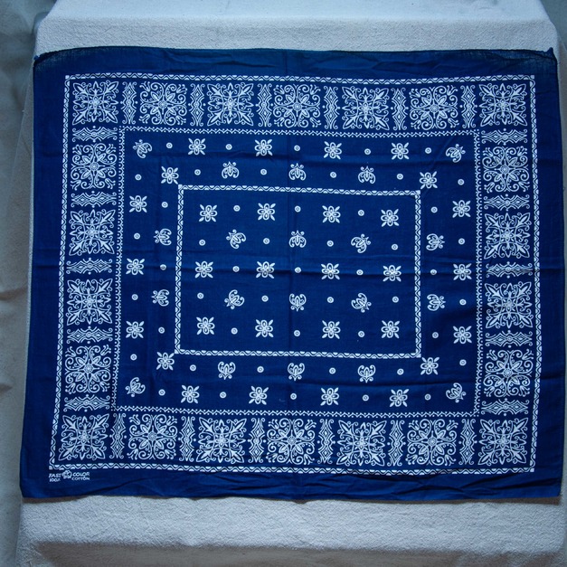 60年代 古著 RN13980 Elephant Brand Trunk Up 象鼻朝上 Bandana / UB03