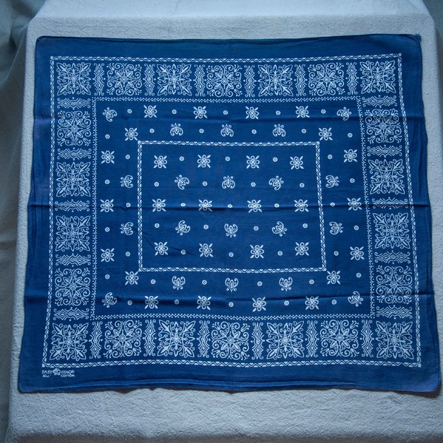 60年代 古著 RN13980 Elephant Brand Trunk Up 象鼻朝上 Bandana / UB06