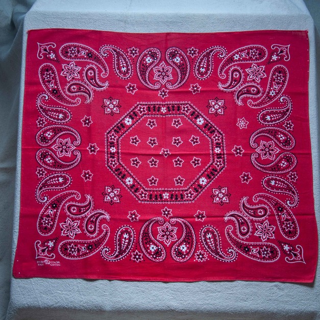 60年代 古著 RN13980 Elephant Brand Trunk Up 象鼻朝上 Bandana / UR08