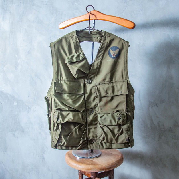 原版古着 40年代 二戰美國陸軍航空隊公發 C1 生存背心 ( D款 ）