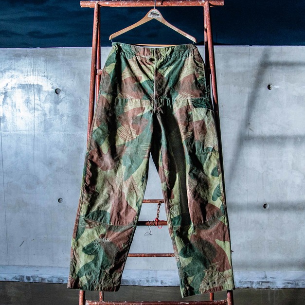 原版古着 50年代 比利時軍 空降傘兵 特種部隊公發 筆刷迷彩 作戰褲 ( A款 )