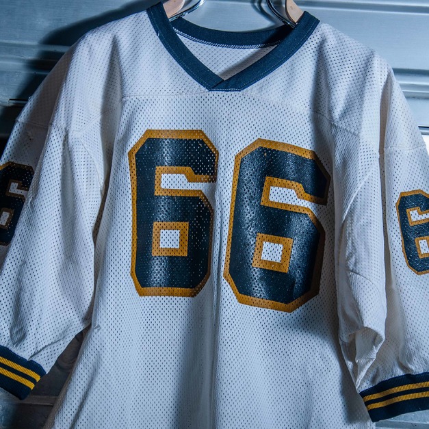 古著 70年代 美國製 Russell Athletic 出品 66 號 美式足球球衣