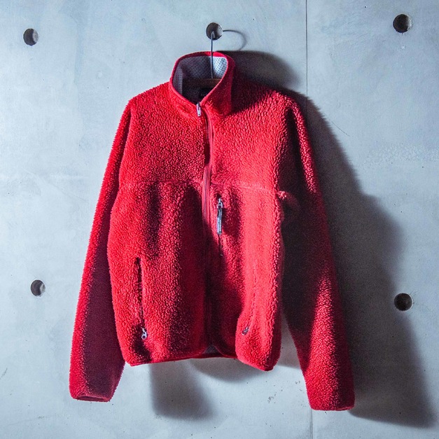 原版古著 2000年 Patagonia Retro Pile 亮紅配色 搖粒絨熊衣外套 ( A款 )