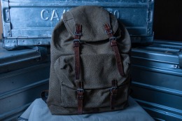 原版古着 50年代 瑞士陸軍山岳部隊公發 胡椒鹽軍用後背包