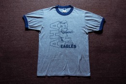90年代 Augusta Sportswear 出品 美國 AHA 冰上曲棍球聯盟 老鷹隊 50/50 滾邊 雪花霜降 古著T恤 TA13