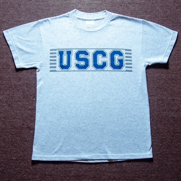 2000年代 美軍公發 US Coast Guard 美國海岸巡防隊 USCG 體能訓練 雪花 50/50 T-Shirt 軍事古著T恤 TA32
