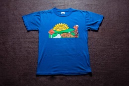 2000年代 美國品牌 Jerzees 出品 Hollister 小學卡通 50/50 校園古著T恤 TA38