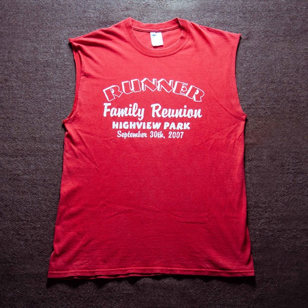 2000年代 美國品牌 Jerzees 出品 路跑活動 古著無袖背心T恤 TA40