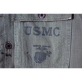 原版古着 40年代 二戰美國海軍陸戰隊公發 USMC HBT 人字紋布料 P44 野戰襯衫 ( F款 )_1