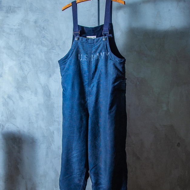 原版古着 40年代 二戰 USN 美國海軍公發 US NAVY 鐵勾扣版 甲板吊帶褲 ( F款 )