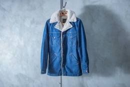 原版古着 70 年代 經典 Wrangler 藍哥 搖粒絨內裏 牛仔丹寧短大衣 木村著用