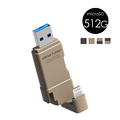 【TEKQ】uDrive Twister 512G iPhone MicroUSB 三用 蘋果隨身碟(4色)