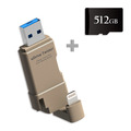 【TEKQ】uDrive Twister 512G iPhone MicroUSB 三用 蘋果隨身碟(4色)_3
