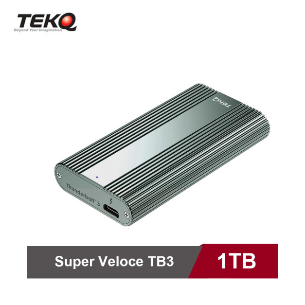 【TEKQ】TB3 SuperVeloce 1TB Thunderbolt 3 SSD 外接硬碟 夜幕綠