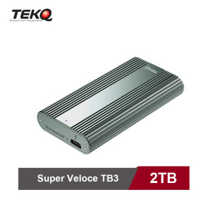 【TEKQ】TB3 SuperVeloce 2TB Thunderbolt 3  SSD 外接硬碟 夜幕綠