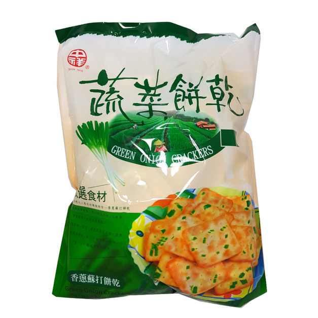 【中祥】蔬菜餅乾-香蔥蘇打餅乾(360g/包)