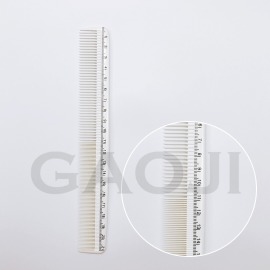 白色公分尺標剪髮梳