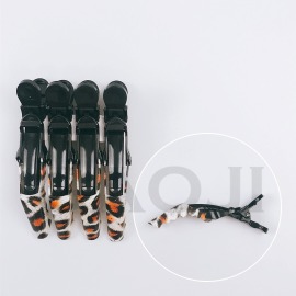 豹紋/斑馬紋 鱷魚夾(四入)