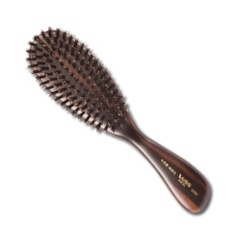 日本 VeSS 美髮梳 EXCEL黑檀木 純豬鬃七排梳 No.6000