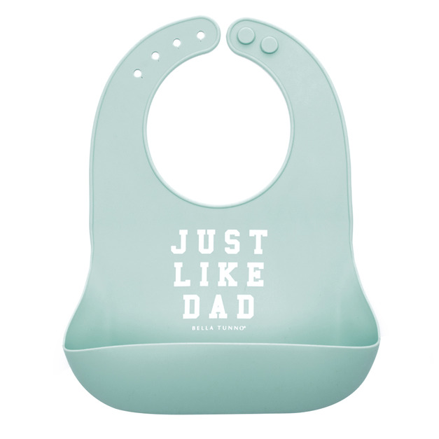 美國 BELLA TUNNO 矽膠圍兜 (Just Like Dad 有其父必有其子)