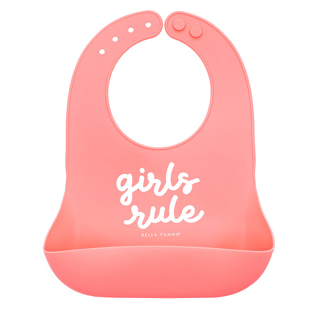 美國 BELLA TUNNO 矽膠圍兜 (Girls Rule 女孩向前衝)