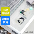 日本山崎tower抽屜收納盒二入組-S(白)