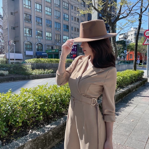 氣質西裝料連身褲