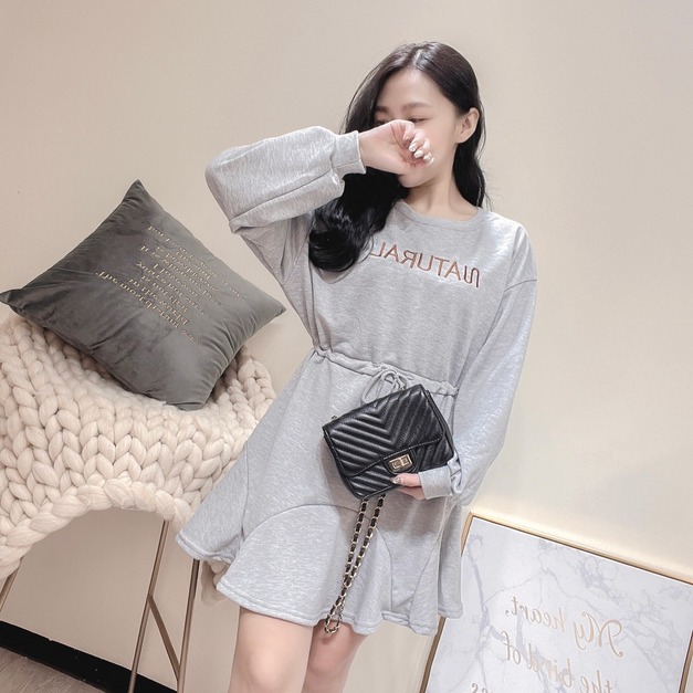 字母腰綁帶魚尾洋